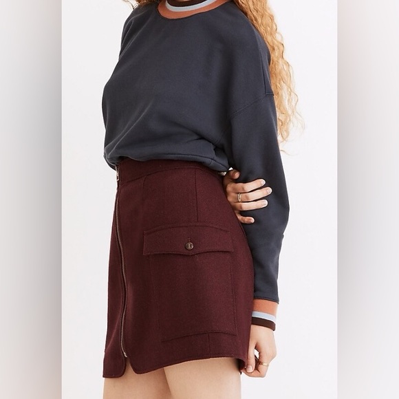 •NWT• Madewell Zip-front mini skirt - Picture 2 of 6